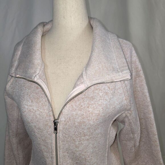 Thread & Supply Peachy Tan Moonlight Fleece Knit Jacket Size Large - Picture 3 of 9